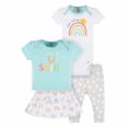 thumbnail image 1 of Set Gerber 1 Pañalero, 1 Playera, 1 Pantalón y 1 Falda Niña Talla 0-3M, 1 of 5