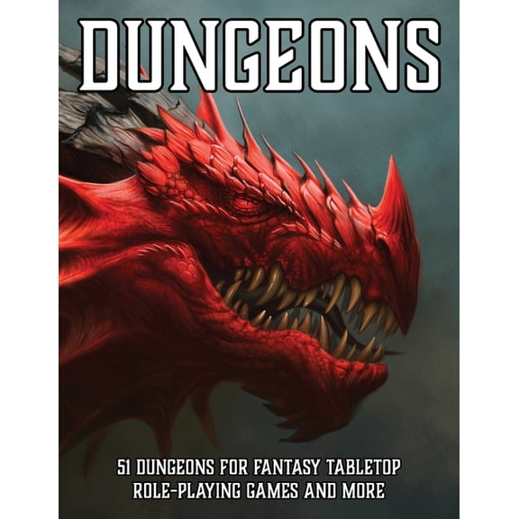 RPG Dungeon Maps Dungeons: 51 Dungeons for Fantasy Tabletop Role-Playing Games, (Paperback)