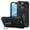 Black, variant on TECH CIRCLE Phone Case For iPhone 16 Pro,Sliding Camera Protector Silicone Plastic Composite Case Shockproof Drop Proof Rugged Kickstand Card Holder Cover for Apple iPhone 16 Pro 2024,Navy
