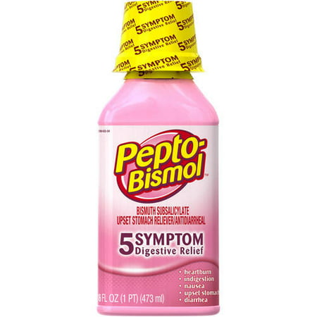 pepto bismol medicine bismuth liquid original bottle stomach relief upset oz symptom diarrhea digestive dogs human safe fl uses including
