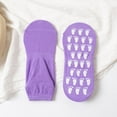 thumbnail image 3 of PMVFHDE Women's Grip Sports Socks for Yoga and Pilates, Indoor Home Floor Socks, Dance Socks with Traction for Practice and Home Workouts Purple,One Size, 3 of 3