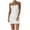 White, variant on Jamsmile Women Bodycon Dress Solid Color Spaghetti Strap Casual Ladies Club Mini Black Dress Cami Sleeveless Ruched Party Dress