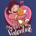 thumbnail image 2 of CafePress - My Cat Is My Valentine Maternity T Shirt - Maternity Dark T-Shirt, 2 of 3