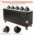 thumbnail image 4 of Garvee 72" Rolling Workbench, Heavy Duty Tool Chest Workbench with 15 Drawers and Locking System for Garage, Warehouse, Black, 4 of 8