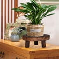 thumbnail image 2 of Patio New Display Flower Succulent Indoor Outdoor Plant Stand Shelf Wooden Stool Flower Pot Holder Flower Pot Base WOOD M, 2 of 8