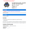thumbnail image 2 of Front Wheel Hub Assembly - Compatible with 2000 - 2001 Buick LeSabre, 2 of 2