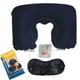 thumbnail image 5 of Almohada inflable de viaje de gran tamaño con flocado grueso de Sanbao para viajes, conjunto de tres piezas en forma de U para exteriores, almohada para el cuello para el almuerzo, 5 of 5