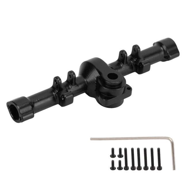 Caja carcasa de eje trasero de Metal CNC para Axial SCX24 AXI90081 1/24 RC piezas de actualización de coche negro