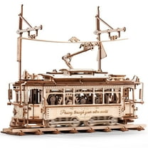 ROKR 3D Puzzle Classic City Tram Car Mechanical Gear Model Kit Birthday Gift Toys for Adult Kids,374 Pcs