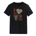 thumbnail image 4 of Pompotops T-Shirt Décontracté à Manches Courtes pour Femmes avec Imprimé Amour, 4 of 4