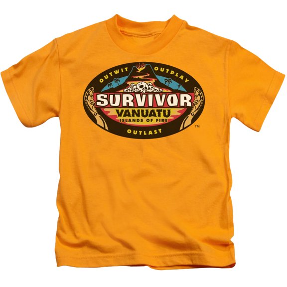 Trevco Survivor-Vanuatu - Short Sleeve Juvenile 18-1 Tee - Gold- Small 4