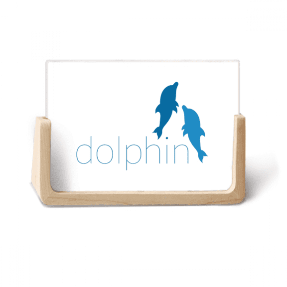 Blue Ocean Docile Two Dolphin Photo Wooden Photo Frame Tabletop Display