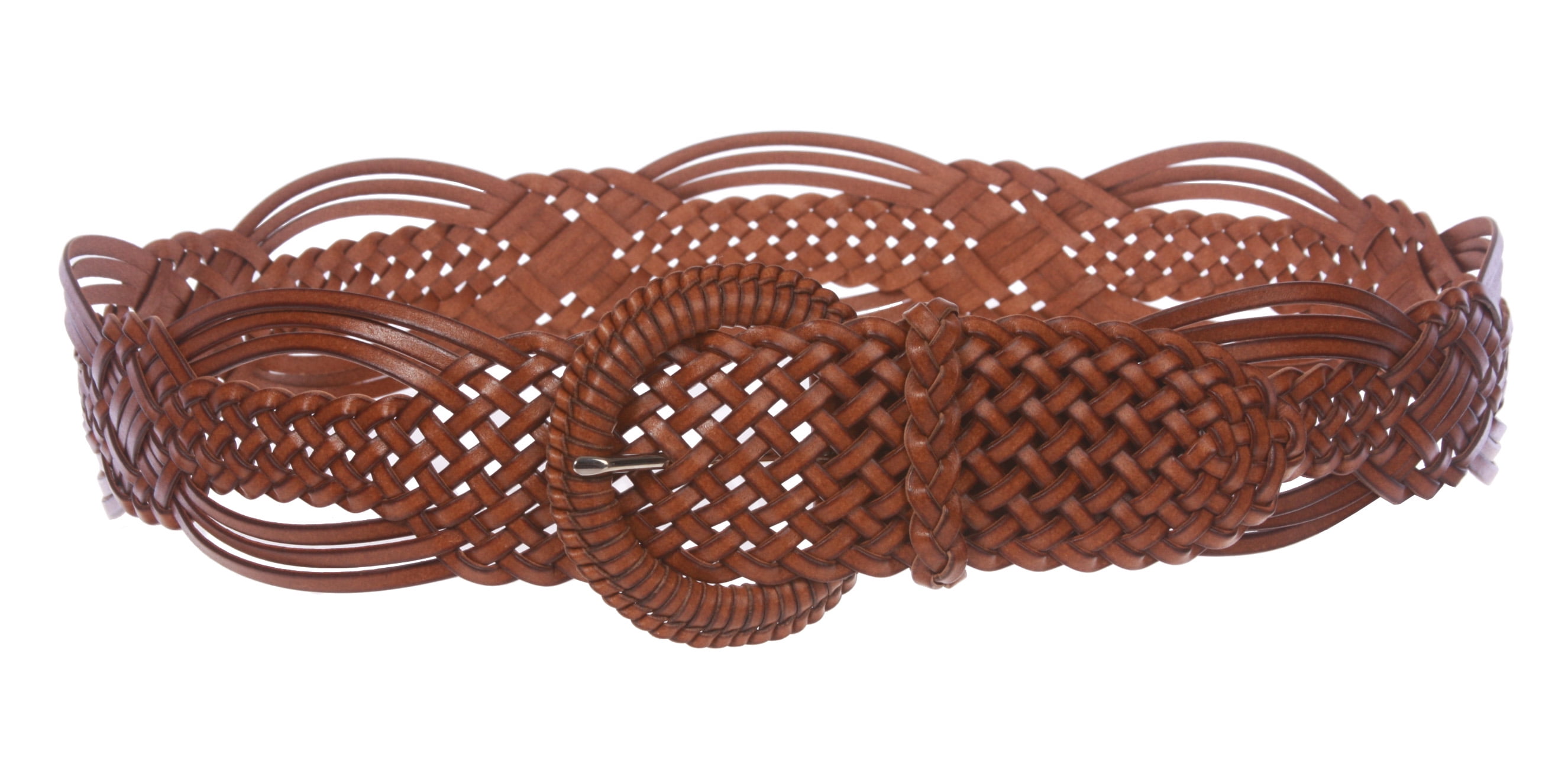 2" (50 mm) Genuine Leather Braided Woven Belt