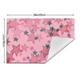 thumbnail image 3 of YFYANG Washable Heat-Resistant Placemats, 70% PVC/30% Polyester, Retro Pink Stars Kitchen Table Mat, 12" x 18" 1 Pcs, 3 of 6