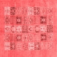 thumbnail image 1 of Ahgly Company Indoor Square Abstract Red Modern Area Rugs, 3' Square, 1 of 4
