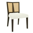 thumbnail image 6 of OUFAN Rattan Dining Chair Without Arms, Boho Chairs with Upholstered, Kitchen Chairs with Vintage Rattan Backrest, Side Chair for Dining Room, White, 6 of 9
