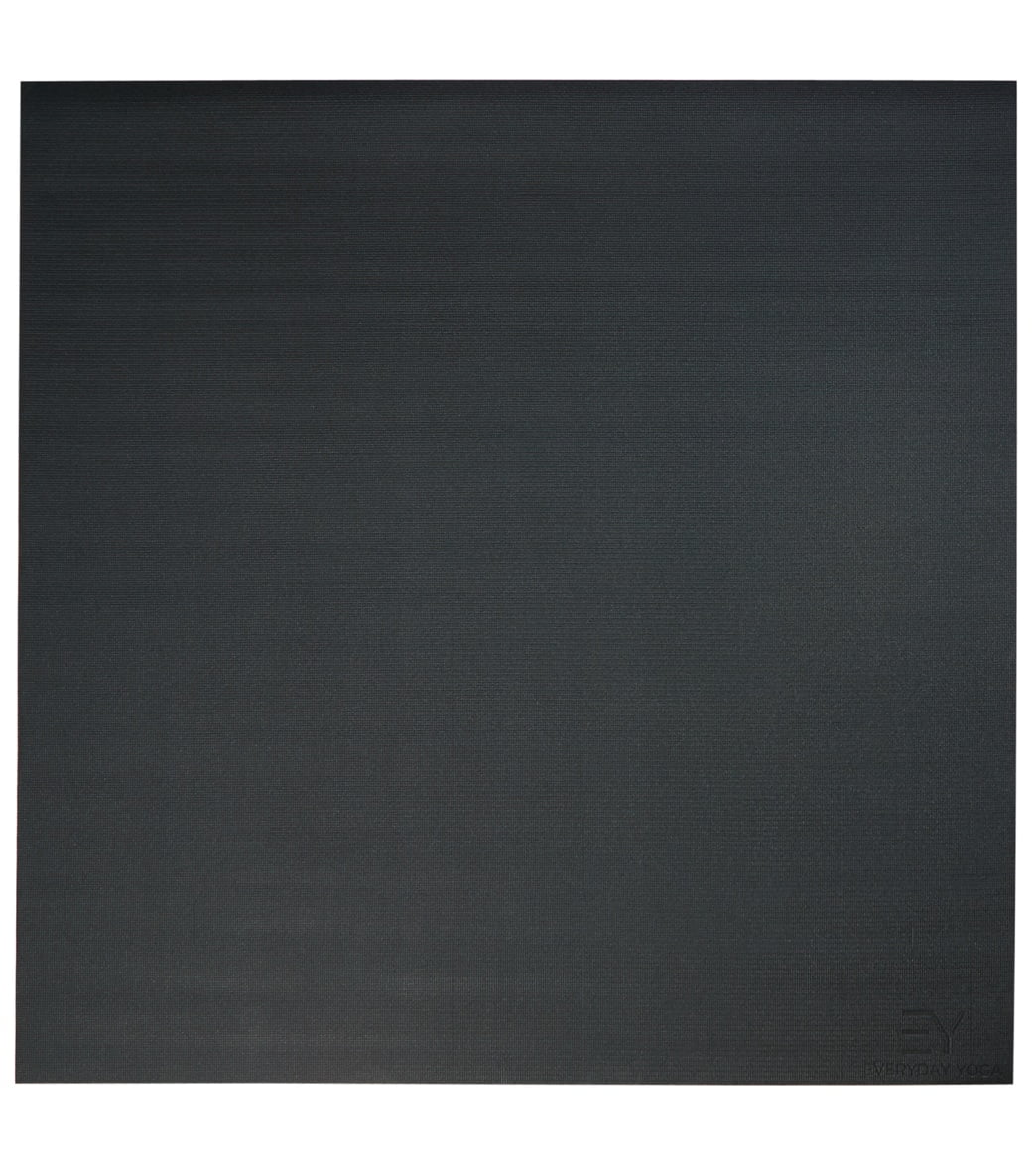 Everyday Yoga 6'x6'x5mm Thick Non-Slip Square Mat, Foldable & Versatile