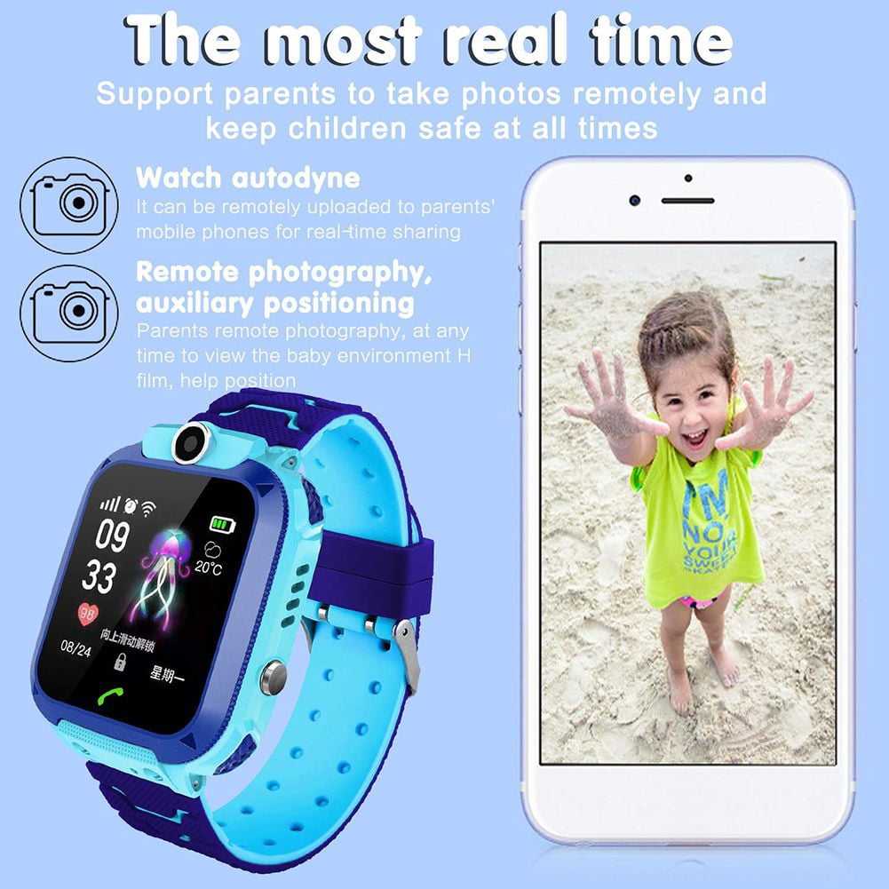 Smart Watch for Kids - Kid GPS Tracker with Phone Smartwatch for Boys Girls with Two-Way Call SOS Anti-Lost Games Camera, Child Cellphone Watch School Class Gifts