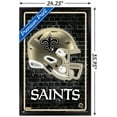 thumbnail image 3 of NFL New Orleans Saints - Neon Helmet 23 Wall Poster, 22.375" x 34" Framed, 3 of 6