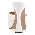 thumbnail image 2 of WILD PAIR Womens White Goring 1" Platform Slip Resistant Padded Rajaah Square Toe Flare Slip On Heeled Sandal 10 M, 2 of 4