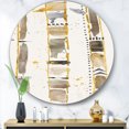 thumbnail image 3 of Designart 'Golden Birch Forest VI' Glam Metal Circle Wall Art, 3 of 3