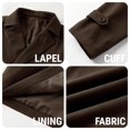 thumbnail image 6 of Sherrylily Men Pea Coat Double Breasted Winter Fashion Trench Coats, 6 of 6