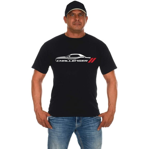 JH Design Group Men's Dodge Challenger Silhouette Short Sleeve Crew Neck T-Shirt