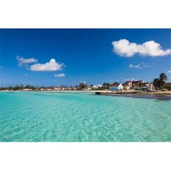 Bahamas Eleuthera Island Tarpum Bay Town Beach Poster Print by Walter Bibikow - 37 x 25 in.