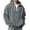Grey, variant on Full Zip Hooded Sweatshirt for Men – Lightweight Casual Long Sleeve Athletic Jacket with Front Pockets, Comfortable Texture Pullover for Outdoor Wear & Workouts