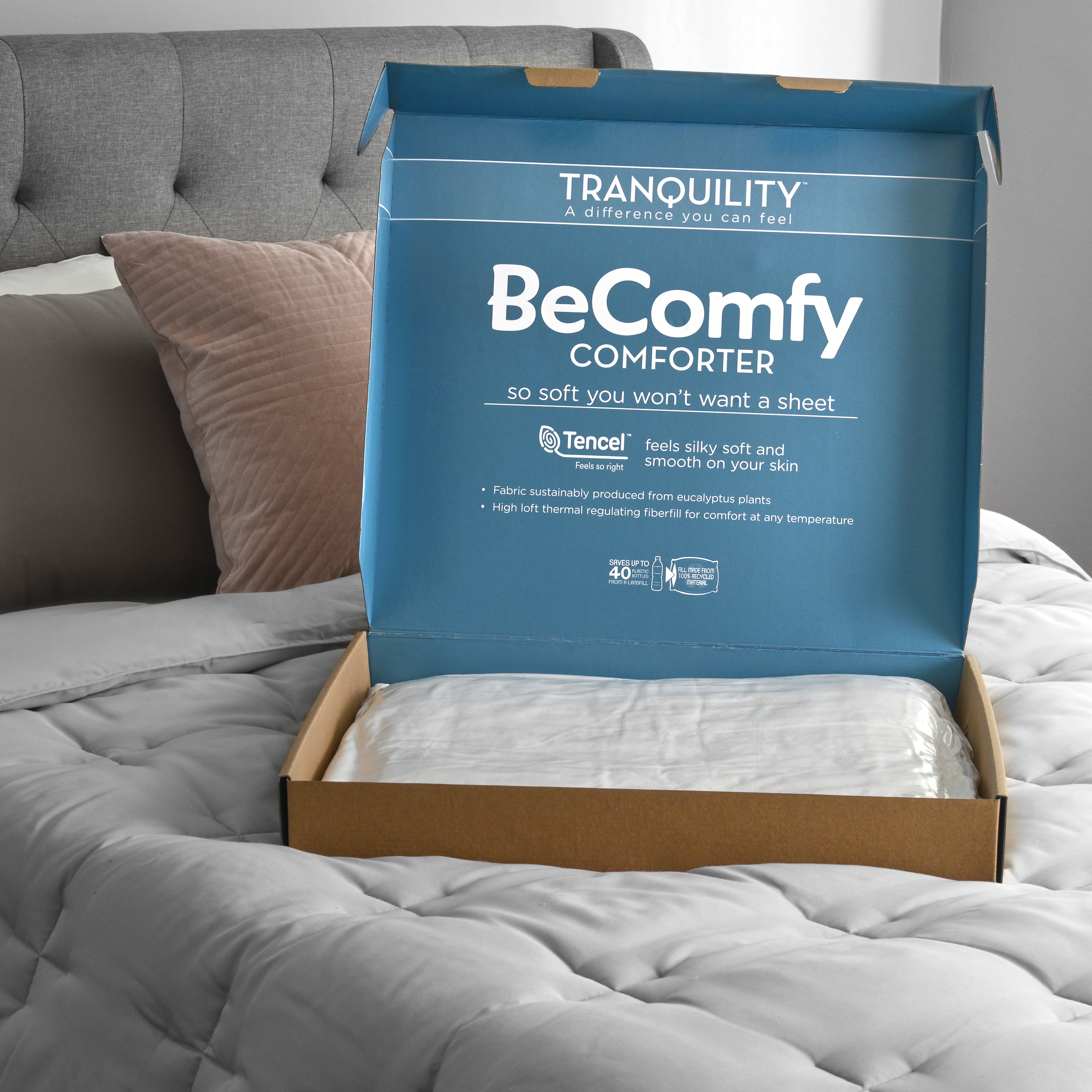 Tranquility BeComfy King Comforter - Gray