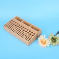 thumbnail image 4 of Leather Craft Tool Holder Portable Leather Craft Tool Box, Leather Tool Rack, For DIY Leather Craft Wood 98 Holes, 4 of 8