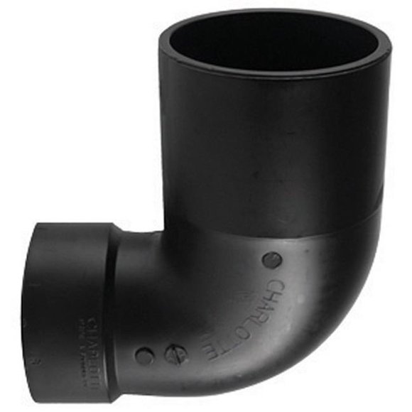 Charlotte Pipe 42287 Agenda 40 4 Moyeu x 3 Po. Dia. Robinet Coude ABS