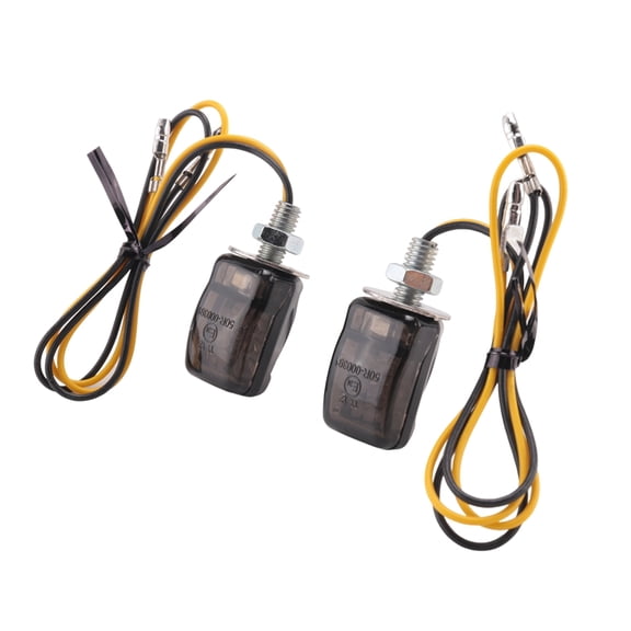 2Pcs Universal LED Black Mini Tiny Small Indicators Turn Signals Motorcycle Motor Bike for