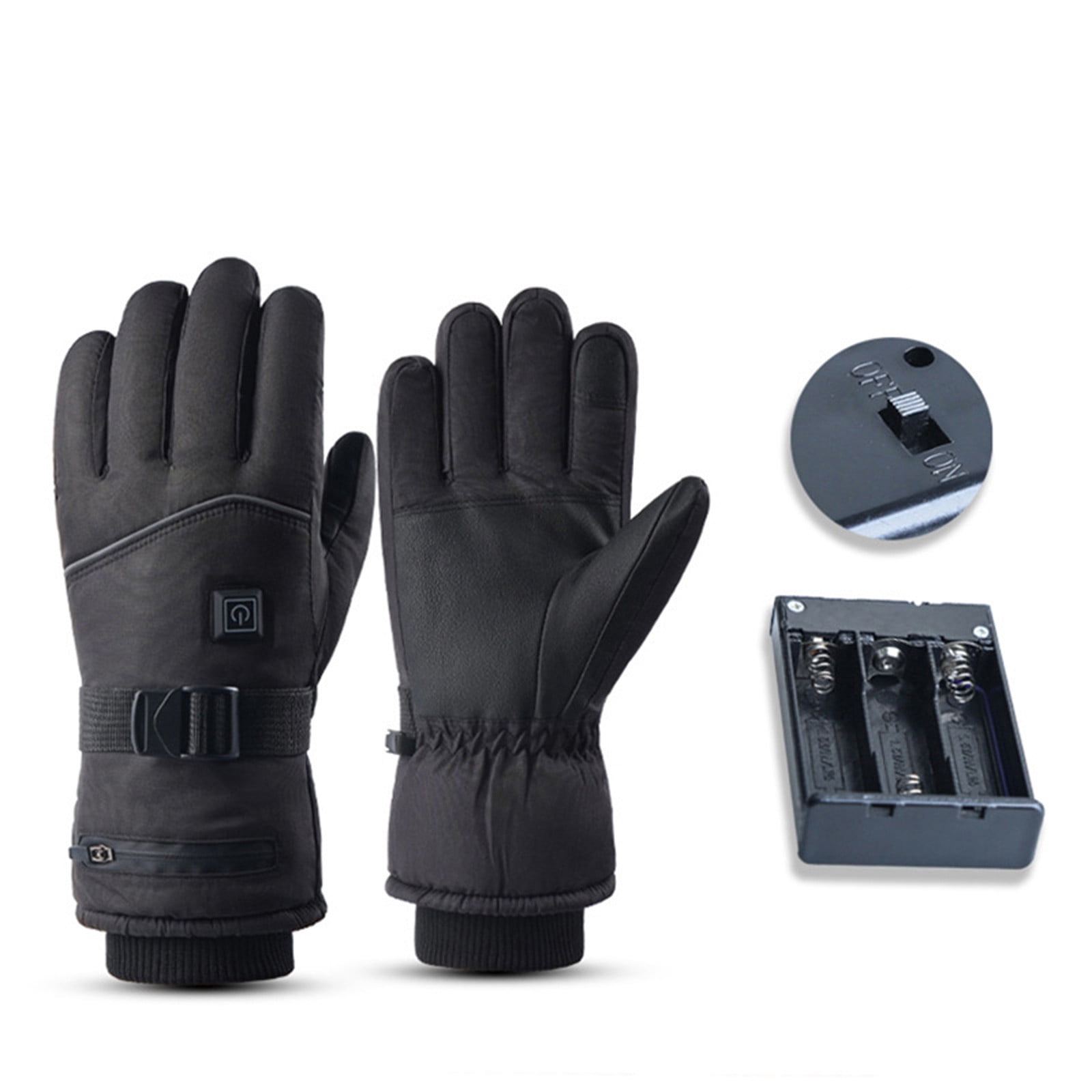 Levmjia Winter Heated Gloves for Women Touchscreen Compatible Heating Gloves Adjustable Temperature Warm Cold Weather Outdoor Ski Snowmobile (not washable)