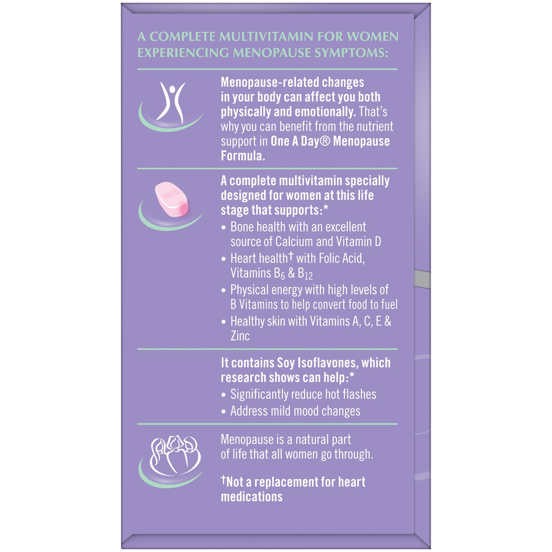 One A Day Women's Menopause Formula Multivitamin Tablets, 50 Count 