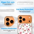 thumbnail image 6 of Case For Apple iPhone Air / 17 Pro / 17 Pro Max Series Case, Slim Thin Transparent Flexible Clear TPU Shockproof Phone Case For iPhone 17 Series, Pink Daisy, 6 of 6