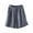 Gray, variant on BUIgtTklOP Women's Casual Bermuda Shorts Elastic Waist Cotton Linen Shorts with Pockets Summer Wide Leg Loose Solid Color Shorts