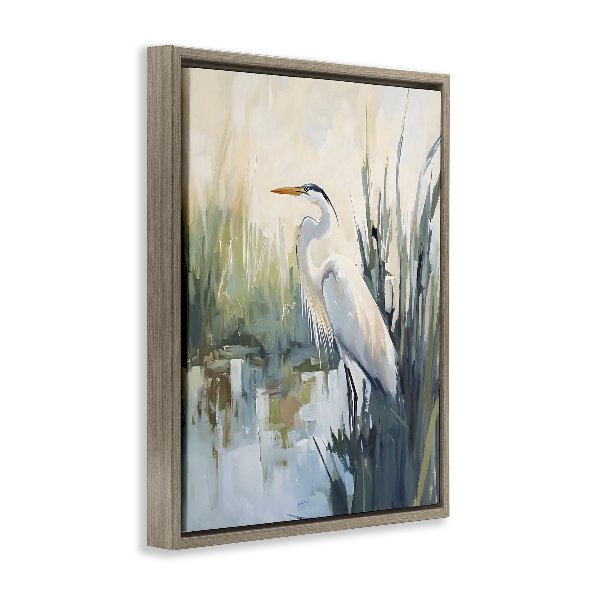 Stupell Industries King Of The Marsh Brown Framed Floater Canvas Wall Art, design by Creative Studio