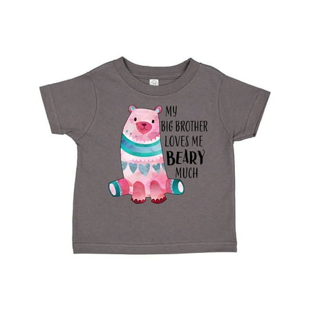 

Inktastic My Big Brother Loves Me Beary Much with Cute Bear Gift Toddler Boy or Toddler Girl T-Shirt