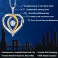 thumbnail image 2 of Gem Stone King 925 Sterling Silver and 10K Yellow Gold White Moissanite Dancing Pendant Necklace Birthday Mother’s Wife Mom Jewelry Gift for Women (0.82 Cttw, with 18 inch Chain), 2 of 6