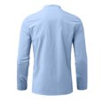 thumbnail image 6 of Kizanda Men Half Button Work Shirt with Chest Pockets Pullover Lightweight Stand Collar Work Comfy Office Shirt Long Sleeve Fall Winter Business Casual Top for Men XL, 6 of 9