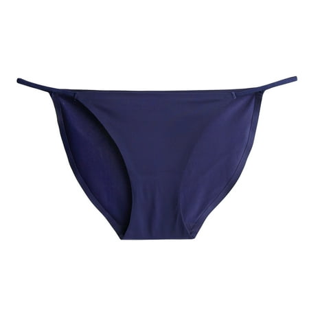 

PEASKJP Womens Thong Underwear Tummy Control Women s High-Waisted Panties Moisture-Wicking Cotton Briefs High-Rise Underwear Dark Blue One Size