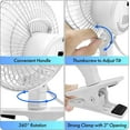 thumbnail image 2 of Comfort Zone 6" Portable Clip on Fan with Fully Adjustable Tilt, Black, 2 of 9
