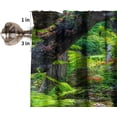 thumbnail image 6 of Green Forest Tree Valance Curtain Pine Coniferou Trees Forest Watercolor Style Rod Pocket Valance Window Treatments Short Curtains for Kitchen Farmhouse Decor 54x18inch, 6 of 6
