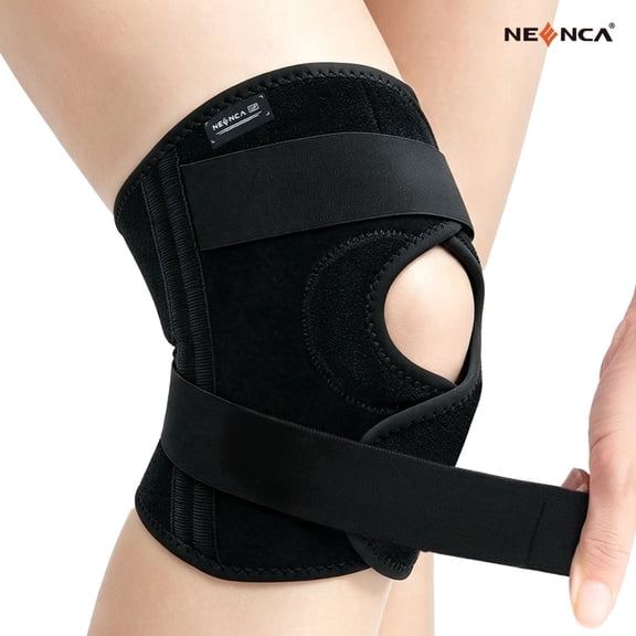NEENCA Knee Brace for Knee Pain Relief, Adjustable Knee Support with Side Stabilizers for Meniscus Tear, Arthritis, ACL, PCL, MCL, Joint Pain Recovery, Women & Men-L