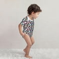 thumbnail image 2 of Kdxio Panda And Glasses Pattern Unisex Baby Cotton Short Sleeve Bodysuits-12 Months, 2 of 5