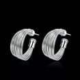 thumbnail image 3 of GKNET 925 Silver Multi-Line Stud Earrings Women Fashion Jewelry, 3 of 6