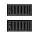 thumbnail image 3 of Hartford Ventilation Floor Register 4” x 10” - Newport Collection Metal Design with Scratch Resistant Finish - Smooth Glide Damper - Textured Powder Coat Finish (2, Iron Black), 3 of 3