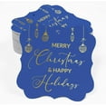 thumbnail image 2 of Inkdotpot Pack Of 100 Real Gold Foil Bracket Shape Paper Tags Merry Christmas & Happy Text Favor Hang Tags, 2 of 7