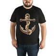 thumbnail image 4 of Summer Men Tee ShirtShip Graphic Letter Print T Shirts Crew Neck Short Sleeves Sports Sizes XS-5XL, 4 of 5